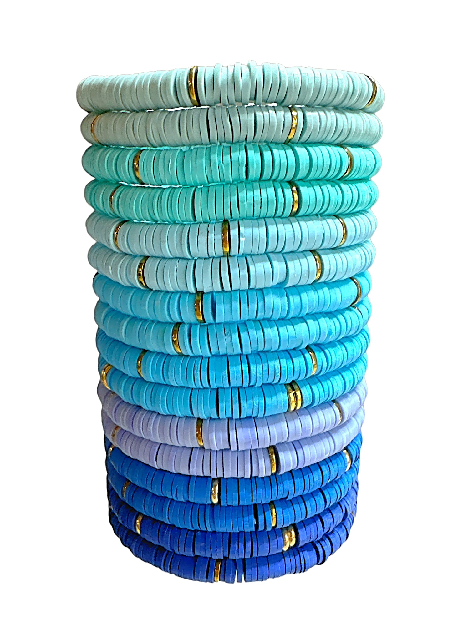 Approx. 15 Strand 4x1mm Polymer Clay Heishe Beads, Sky Blue
