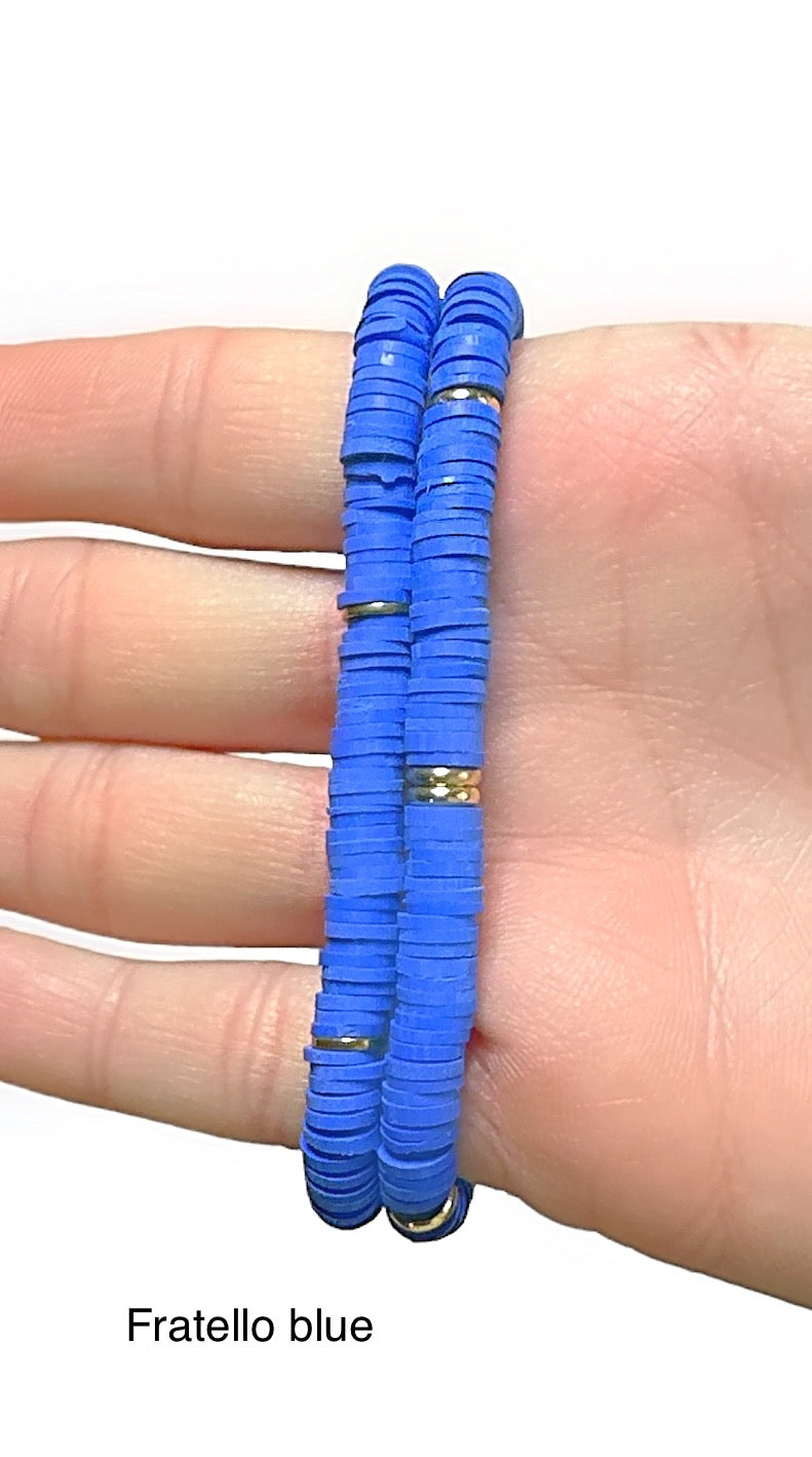 Blue Hue Heishi Single Bracelets
